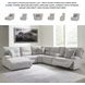Acklen Place Pewter 6 Piece Performance Fabric Power Reclining Sectional with LAF Chaise