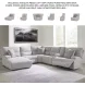 Acklen Place Pewter 6 Piece Performance Fabric Power Reclining Sectional with LAF Chaise
