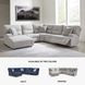 Acklen Place Pewter 6 Piece Performance Fabric Power Reclining Sectional with LAF Chaise