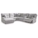 Acklen Place Pewter 6 Piece Performance Fabric Power Reclining Sectional with LAF Chaise