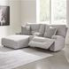 Acklen Place Pewter 3 Piece Performance Fabric Power Reclining Sectional Sofa with LAF Chaise