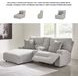 Acklen Place Pewter 3 Piece Performance Fabric Power Reclining Sectional Sofa with LAF Chaise