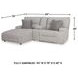 Acklen Place Pewter 3 Piece Performance Fabric Power Reclining Sectional Sofa with LAF Chaise