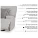 Acklen Place Pewter 3 Piece Performance Fabric Power Reclining Sectional Sofa with LAF Chaise