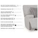 Acklen Place Pewter 3 Piece Performance Fabric Power Reclining Sectional with RAF Chaise