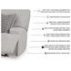 Acklen Place Pewter 3 Piece Performance Fabric Power Reclining Sectional with LAF Chaise