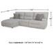 Acklen Place Pewter 3 Piece Performance Fabric Power Reclining Sectional with LAF Chaise