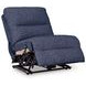 Acklen Place Navy Performance Fabric 3 Piece Modular Power Reclining Sectional with RAF Chaise and USB Charging