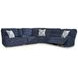 Acklen Place Navy Performance Fabric 6 Piece Modular Power Reclining Sectional with Pillows and USB Charging