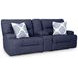 Acklen Place Navy Performance Fabric 3 Piece Modular Power Reclining Sectional with Console and USB Charging