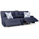 Acklen Place Navy Performance Fabric 3 Piece Modular Power Reclining Sectional with Console and USB Charging