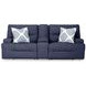 Acklen Place Navy Performance Fabric 3 Piece Modular Power Reclining Sectional with Console and USB Charging