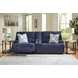 Acklen Place Navy Performance Fabric 3 Piece Modular Power Reclining Sectional with Console and USB Charging