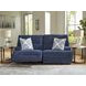 Acklen Place Navy Performance Fabric 2 Piece Modular Power Reclining Sectional with Pillows and USB Charging