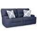 Acklen Place Navy Performance Fabric 2 Piece Modular Power Reclining Sectional with Pillows and USB Charging