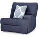 Acklen Place Navy Performance Fabric 3 Piece Modular Power Reclining Sectional with Console and USB Charging