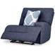Acklen Place Navy Performance Fabric 3 Piece Modular Power Reclining Sectional with Console and USB Charging