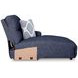 Acklen Place Navy Performance Fabric 3 Piece Modular Power Reclining Sectional with RAF Chaise and USB Charging