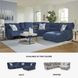 Acklen Place Navy 6 Piece Performance Fabric Power Reclining Sectional with RAF Chaise