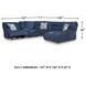Acklen Place Navy 6 Piece Performance Fabric Power Reclining Sectional with RAF Chaise