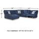 Acklen Place Navy 6 Piece Performance Fabric Power Reclining Sectional with LAF Chaise