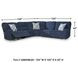 Acklen Place Navy 5 Piece Performance Fabric Power Reclining Sectional