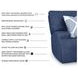 Acklen Place Navy 3 Piece Performance Fabric Power Reclining Sectional Sofa with RAF Chaise