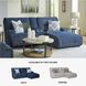 Acklen Place Navy 3 Piece Performance Fabric Power Reclining Sectional Sofa with RAF Chaise
