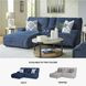 Acklen Place Navy 3 Piece Performance Fabric Power Reclining Sectional Sofa with LAF Chaise