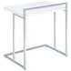 Dani White High Gloss And Chrome Snack Table