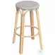 Tobias Grey Rattan Round Bar Stool