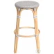 Tobias Grey Rattan Round Bar Stool