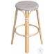 Tobias Grey Rattan Round Bar Stool