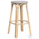 Tobias Grey Rattan Round Bar Stool
