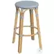 Tobias Twilight Blue Rattan Performance Fabric Bar Stool