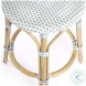 Tobias Powder Blue And White Rattan Performance Fabric Counter Height Stool