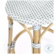 Tobias Powder Blue And White Rattan Performance Fabric Counter Height Stool