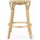 Tobias Natural Rattan Performance Fabric Counter Height Stool