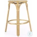 Tobias Natural Rattan Performance Fabric Counter Height Stool