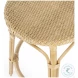 Tobias Natural Rattan Performance Fabric Counter Height Stool