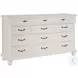 Aegean White 12 Drawer Triple Dresser