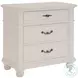 Caruso White 3 Drawer Nightstand