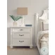 Caruso White 3 Drawer Nightstand