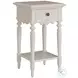Genoa White 1 Drawer Night Table