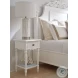 Genoa White 1 Drawer Night Table