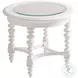 Cyprus White Round End Table