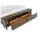 Bay Creek Toasted Nutmeg King Storage Panel Bed with LED