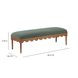 Oodle Green Performance Fabric Upholstered Accent Bench