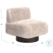 Amaya Neutral Sandy Beige Swivel Accent Chair