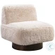 Amaya Neutral Sandy Beige Swivel Accent Chair